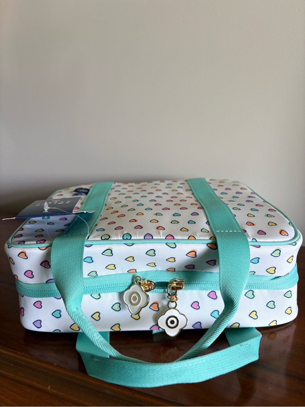 Roller Rabbit Disco Hearts Wave Hanging Toiletry Bag New With Tags - Picture 7 of 8